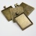 4pcs Antique Brass Tone Base Metal Cameo Settings-38x25mm (12192Y-E-61B)