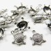 20pcs Oxidized Silver Tone Base Metal Charms-Turtle 21x14mm (12826Y-E-121)
