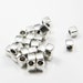 30pcs Oxidized Silver Tone Base Metal Spacers - Square 6.5mm with 4mm hole(11237Y-B-146A)