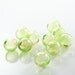 10pcs Hand Blown Hollow Glass Beads-Light Green with Yellow 13.5mm