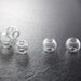 10pcs Hand Blown Hollow Glass Beads-Clear with Big Hole 13.5mm (18H3)
