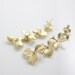 4pcs Matte Gold Tone Base Metal Pendants-Five Flower Links 55x21mm (55C-R-35)