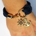 Reserved for KAREN HOLDER - Nautical bracelet, crochet, rudder and anchor