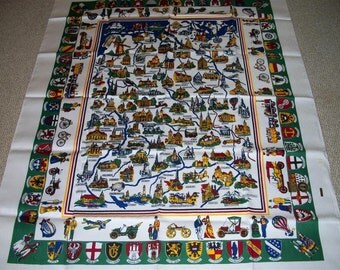 Vintage Souviner Gremany Tablecloth