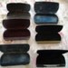 6 very vintage eyeglass or spectacle cases, various materials, all quite old and lined