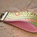 Fabric Wrist Key Chain, Key Fob Wristlet Keychain in Raspberry Sorbet 2
