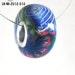 Euro Style Bead Red White Blue Flower Large Hole Handmade Polymer Clay