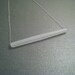 Sterling Silver Necklace - Frosted Lucite Bead Pendant - Simple Modern Minimal Necklace
