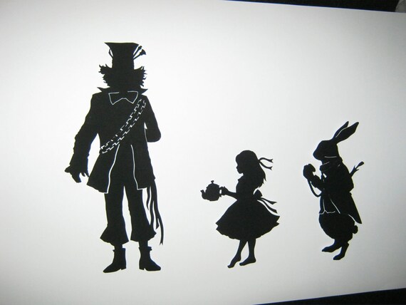 The Red Queen Alice in Wonderland Silhouette