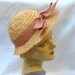 REDUCED 1950's Vintage Straw Hat with Bow by Knox 22