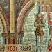 ARTWORK Medieval London. Knight and Lady. MapArt Using Vintage Recycled Materials. Wooden Block MapArt.