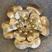 Brass Metal Flower Dimensional Metal Stamping 1311 - 3 Pcs