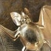 3 Raw Bare Brass Gothic Bat Large Pendant Metal Stamping 853