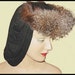 Hat 1940s 40s Old Hollywood Classic Vintage Fur Hat AWESOME Snood Back LAYAWAY Available