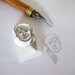 Custom / portrait / handcarved rubber stamp