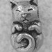 Green Girl Studios Sleeping Cat Pewter Bead