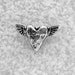 Green Girl Studios Tiny Flying Heart Pewter Charm