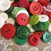 On SALE 25 Holly Jolly Christmas Medium to Large sized Button Mix Buttons Red Green White Buttons