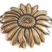 Sunflower Connector Pendant from Trinity in Antique Gold