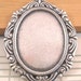 Victorian Oval Settings - Trinity Brass - 40x30mm - Antique Silver