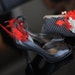 Red And Black Feathered Shoe Clips Set Of Two