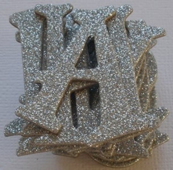 silver glitter chipboard letters 15 inch