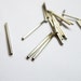 12 pieces of cut raw brass straight tube with new plating in steel tone 2x10mm long thin