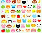 Kawaii Animal Character Japanese Stickers bear by beautifulwork