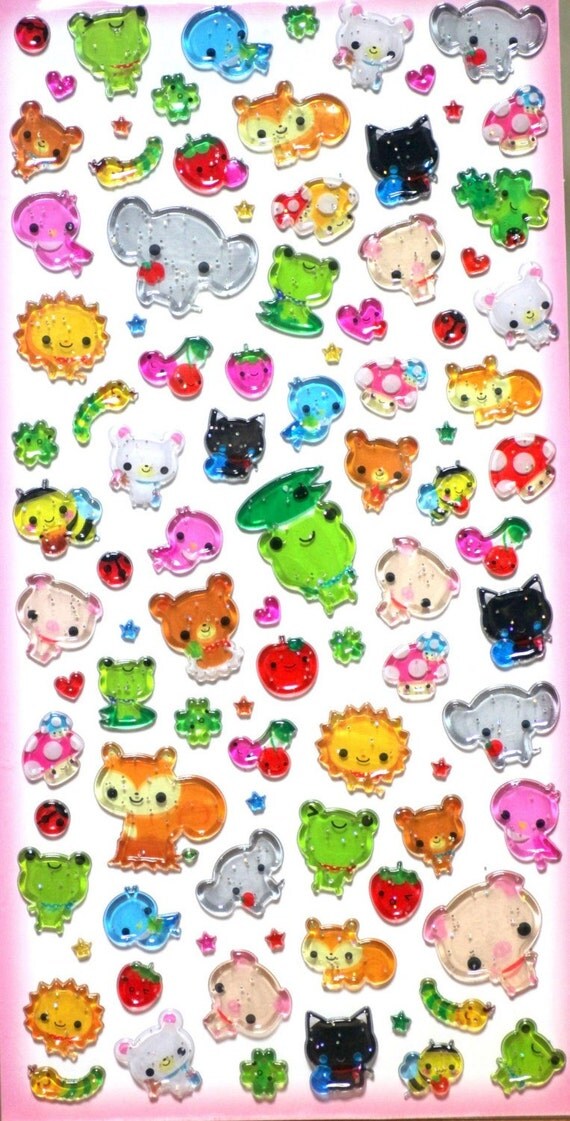 Kawaii Animal Character Japanese Stickers koala bear pig