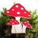 Wooden Amanita Toadstool Mushroom Pin Button Brooch