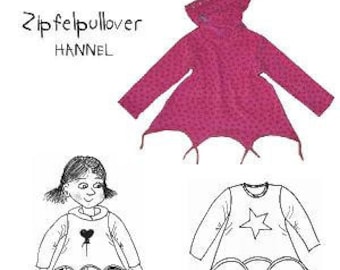 Farbenmix Pattern HANNEL childrens Sweatshirt and Hoodie sewing pattern