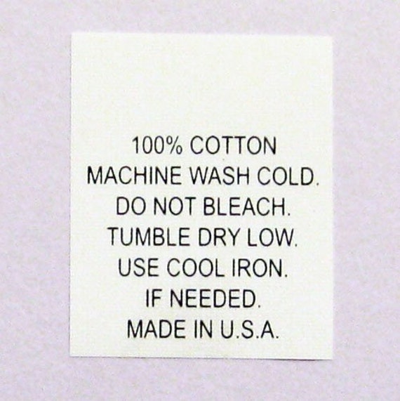 100% Cotton Garment Care Wash Cold Printed Care by ShuShuStyle