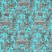 Two (2) Yard - Aqua Eiffel Tower SPA Michael Miller Turquoise