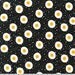 One (1) Yard - Eggs on Black Metro Market Fabric AEK-11220-2 Black