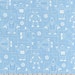 Three (3) Yards Robot Factory Aqua Blue Cotton Organic Fabric By Robert Kaufman Fabrics ACY-11533-70