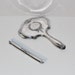 Antique Victorian Era Silver Vanity Beveled Mirror & Comb Set