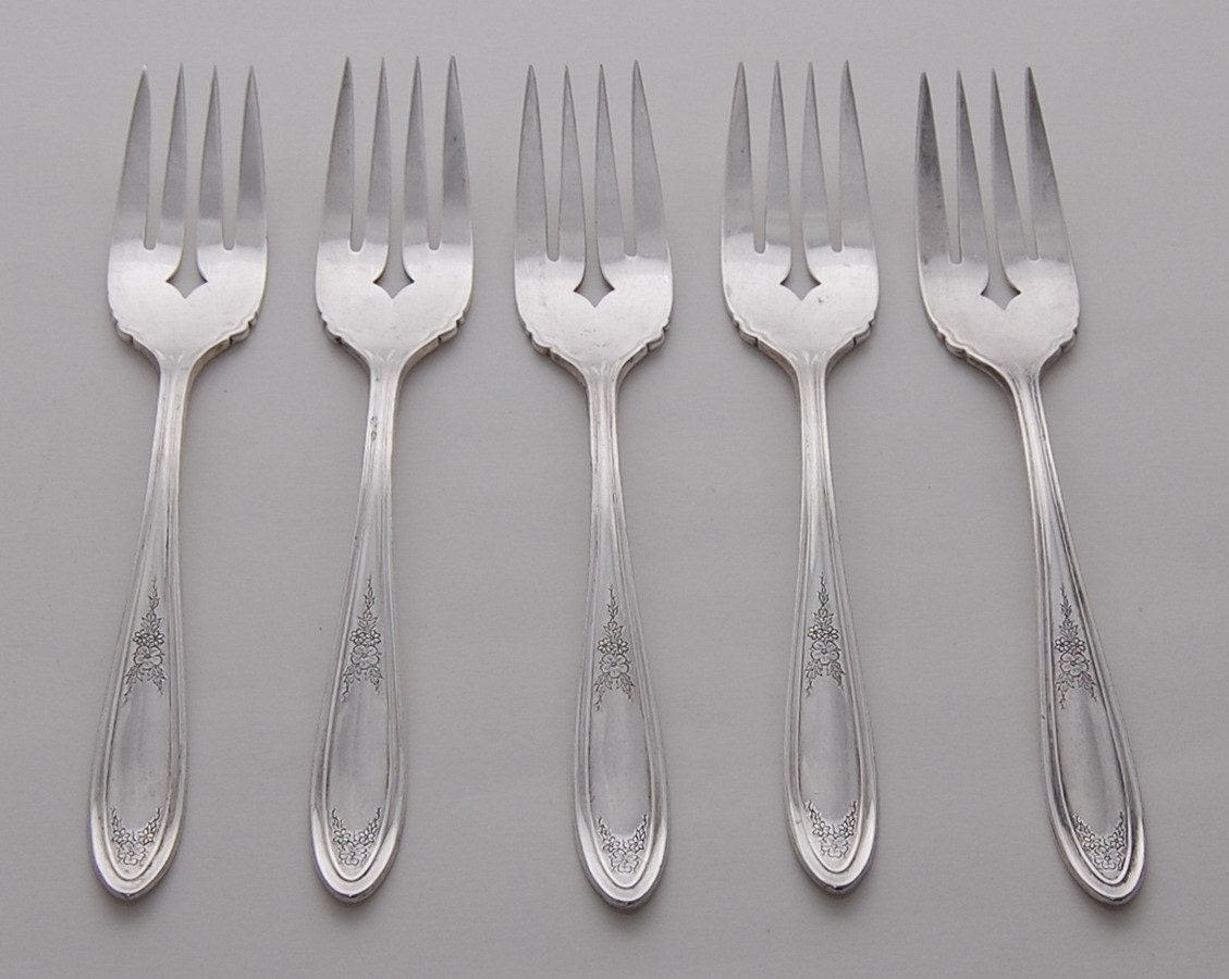 Silver Salad or Dessert Forks by Oneida Community Ardsley