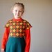ON SALE.....70s Argyle knit dress, size 5/6