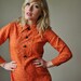1960s Pumpkin mini tunic dress