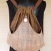 Brown Backpack Woven Pink and Brown Fabric Backpack Boho Backpack Piperscrossing