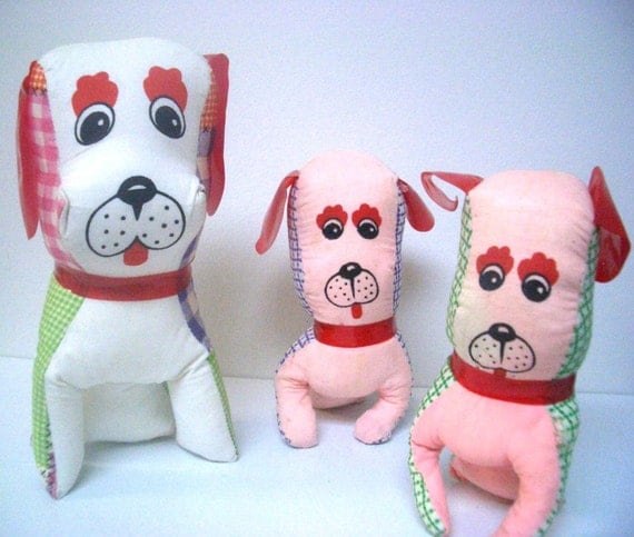Vintage Dog Carnival Prizes Set of 3