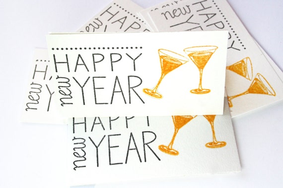 Items similar to Happy New Year Cards on Etsy