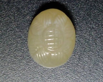 32.89 carat carved peach-pink MOONSTONE cab 050-21-006