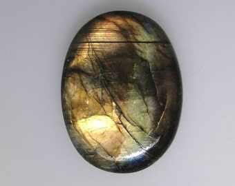 LABRADORITE oval cab, 91.50 carats, multi color flash 043-10-234
