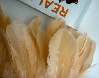 GOOSE FEATHER FRINGE, Light Peach / 466