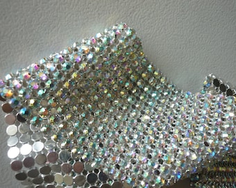 PRINCESS Rhinestone Banding, Trim / Clear 3 rows / 1 yard / CANDY