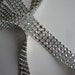 PRINCESS Rhinestone Banding, Trim / Clear Crystal w/ Flat Silver Back / 4 Rows / PCC418