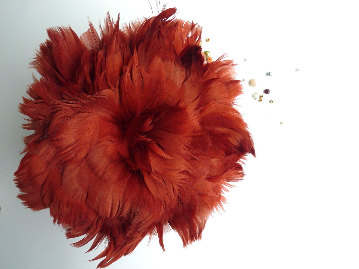 GOOSE COQUILLE FEATHERS Rust Auburn Brown / by KIMONOSFeathers