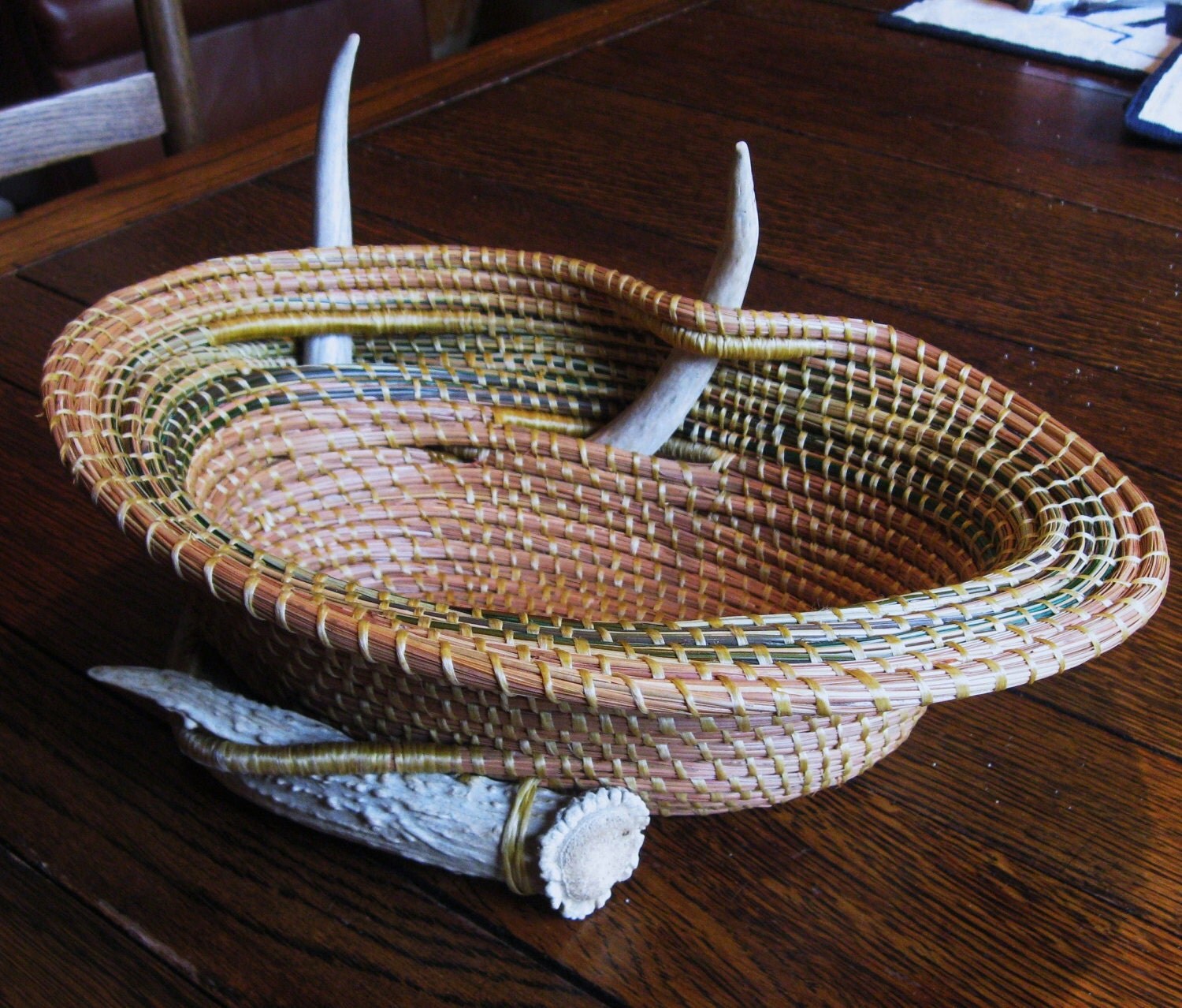 Coiled Pine Needle Basket