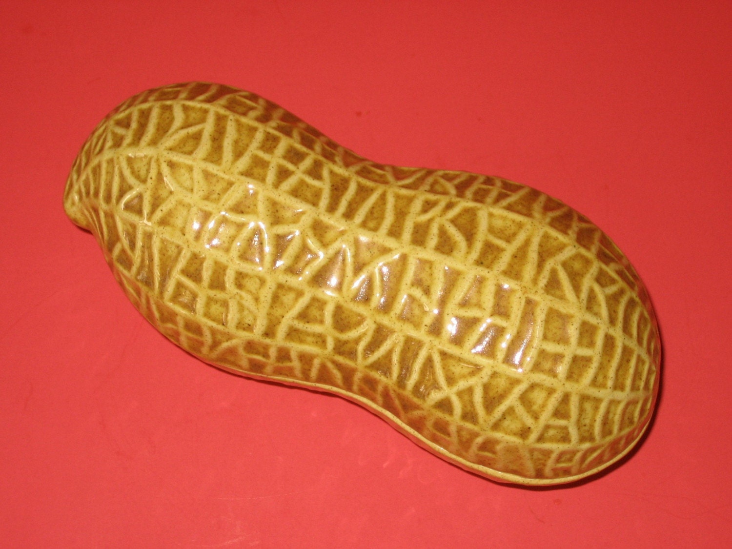 Vintage Ceramic Peanut Shaped Candy / Nut Dish by vintagewares